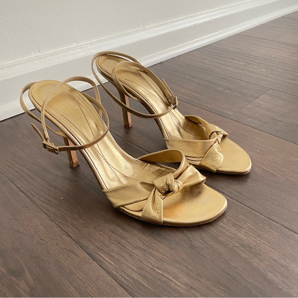 Kate Spade Gold Bow Sandals Size 9.5